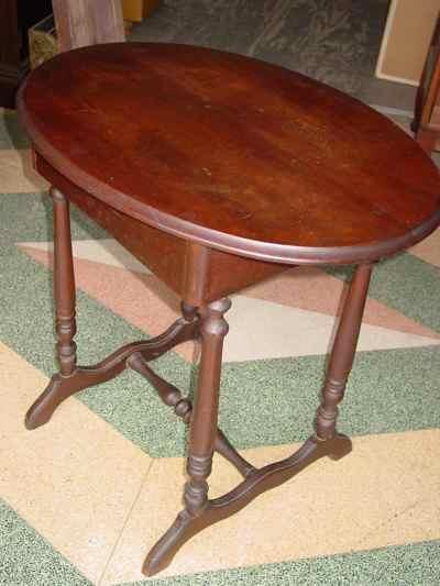 Antique Victorian Solid Walnut Side Table