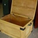 Antique Solid Pine Grain Painted Trunk