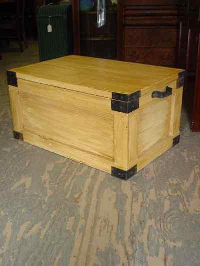 Antique Solid Pine Grain Painted Trunk