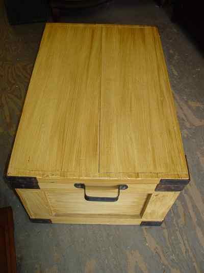 Antique Solid Pine Grain Painted Trunk
