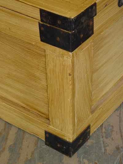 Antique Solid Pine Grain Painted Trunk