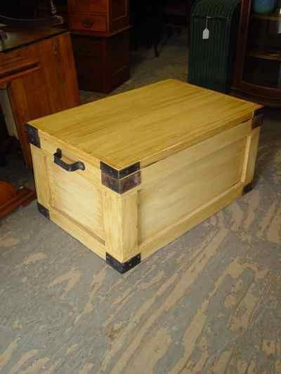 Antique Solid Pine Grain Painted Trunk