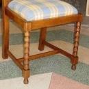 Set of 4 Antique English Spool Style Solid 1/4 Sawn Tiger Oak Chairs