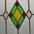 Diamond within Diamond Antique Stained Glass