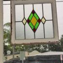 Diamond within Diamond Antique Stained Glass