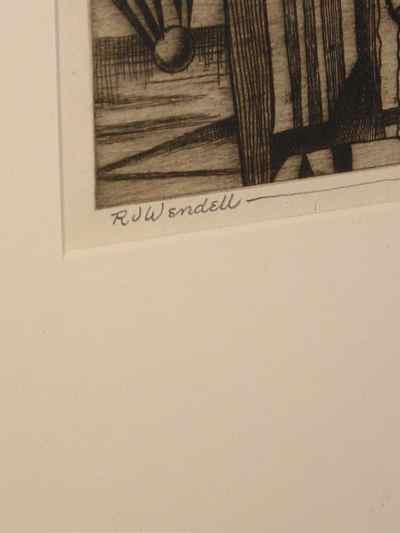 Original Signed R. J. Wendell Engraving