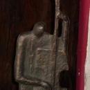 The Bass Player Vintage Bronzed Iron Sculpture on Marble Base