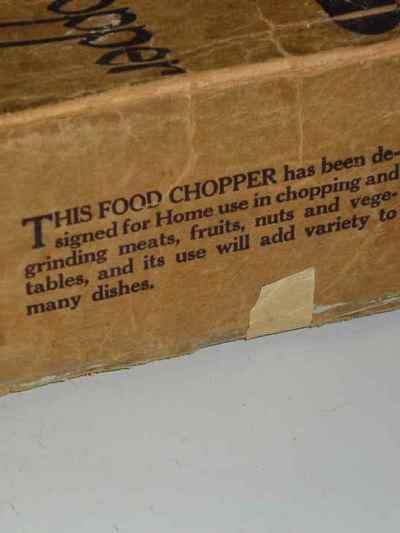 Antique Maxwells Limited No. 10 O.K. Food Chopper in Box