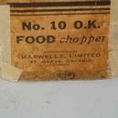 Antique Maxwells Limited No. 10 O.K. Food Chopper in Box