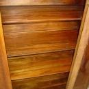 Vintage Golden Walnut China Cabinet with Cabriole Legs