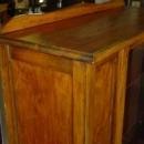 Vintage Golden Walnut China Cabinet with Cabriole Legs