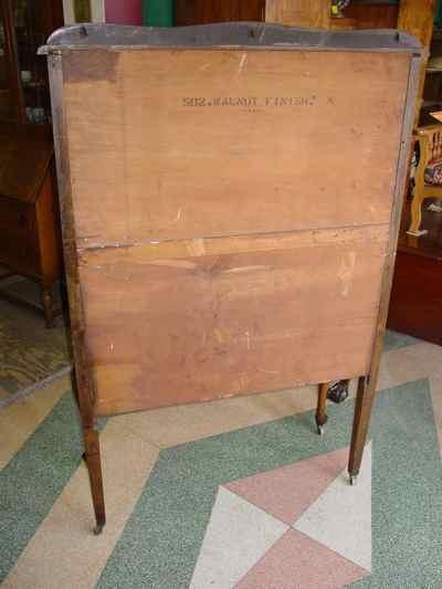 Vintage Golden Walnut China Cabinet with Cabriole Legs