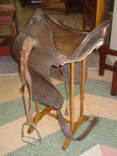 English Antique Leather Riding Saddle