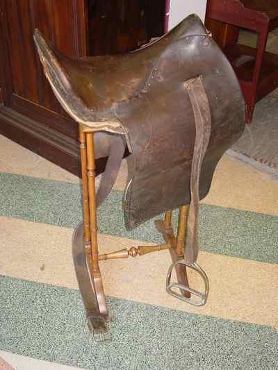 English Antique Leather Riding Saddle