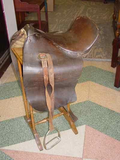 English Antique Leather Riding Saddle