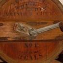 Antique New Style White Cedar 3 Gallon Cylinder Churn No 1