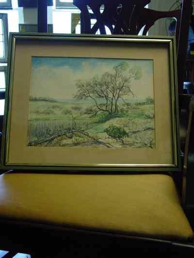 Rachel Beebe Original Signed Landscape Watercolor on Paper