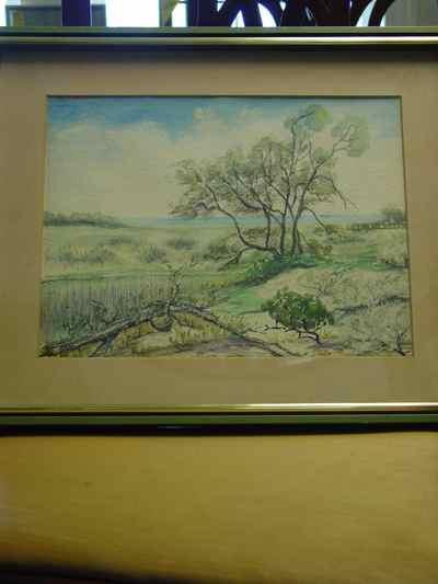 Rachel Beebe Original Signed Landscape Watercolor on Paper