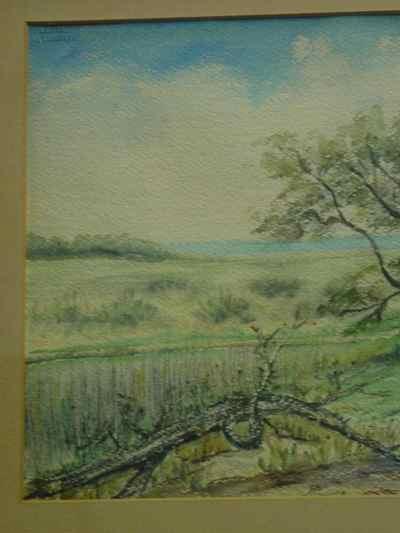 Rachel Beebe Original Signed Landscape Watercolor on Paper
