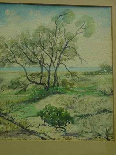 Rachel Beebe Original Signed Landscape Watercolor on Paper