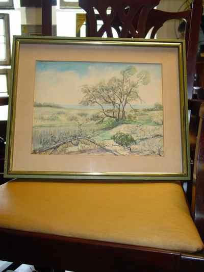 Rachel Beebe Original Signed Landscape Watercolor on Paper