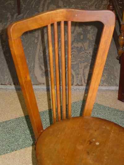 Antique Tonk Manufacturing Company Solid Walnut Music Chair