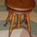 Antique Tonk Manufacturing Company Solid Walnut Music Chair