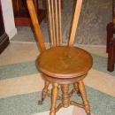 Antique Tonk Manufacturing Company Solid Walnut Music Chair