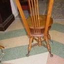 Antique Tonk Manufacturing Company Solid Walnut Music Chair