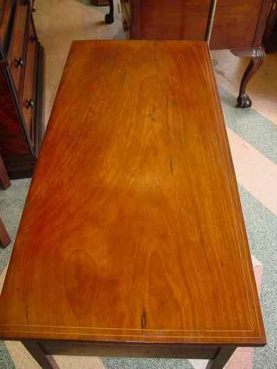 English Antique Sheraton Mahogany Desk