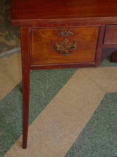 English Antique Sheraton Mahogany Desk
