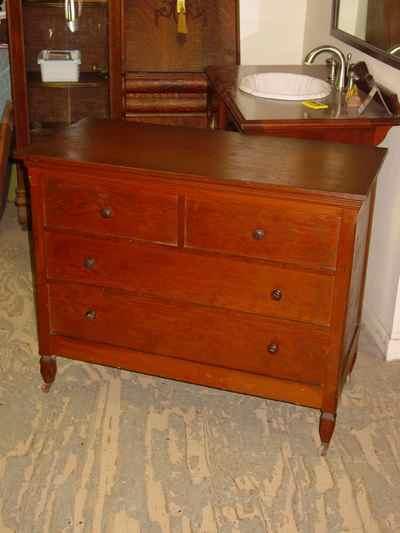 Antique Pine Chest Trunk