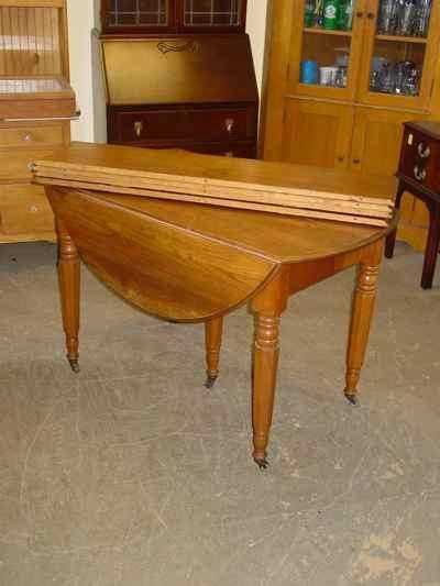 Antique Solid Oak Drop Leaf Extension Table