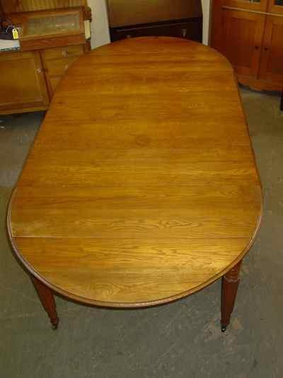 Antique Solid Oak Drop Leaf Extension Table
