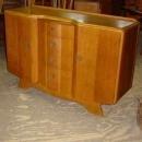 English Vintage Art Deco Style 1/4 Sawn Tiger Oak Sideboard/Buffet