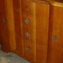 English Vintage Art Deco Style 1/4 Sawn Tiger Oak Sideboard/Buffet