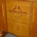 Harris Lebus Vintage Art Deco Style 1/4 Sawn Tier Oak Sideboard/Buffet