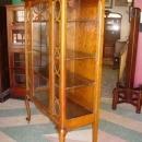 Antique Solid Oak China Cabinet with Cabriole Legs