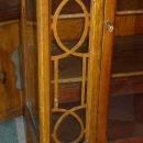 Antique Solid Oak China Cabinet with Cabriole Legs