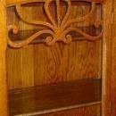 Antique Solid Oak China Cabinet with Cabriole Legs