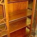 Antique Solid Oak China Cabinet with Cabriole Legs