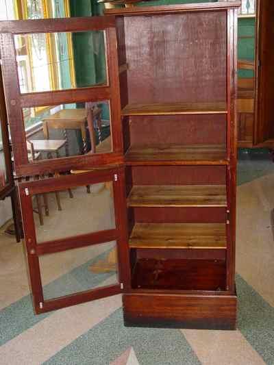 Antique Solid Mahogany Medical Instrument Cabinet