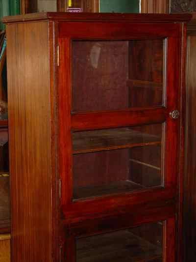 Antique Solid Mahogany Medical Instrument Cabinet