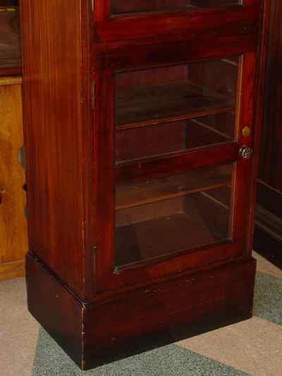 Antique Solid Mahogany Medical Instrument Cabinet