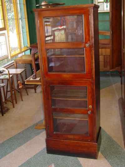 Antique Solid Mahogany Medical Instrument Cabinet