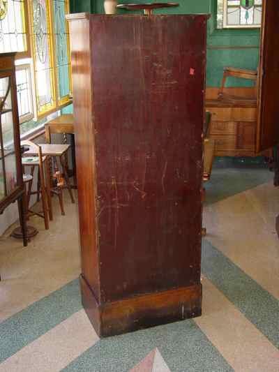 Antique Solid Mahogany Medical Instrument Cabinet