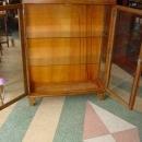 English Vintage Oak Curio Bookcase