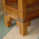 English Vintage Oak Curio Bookcase