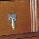 English Vintage Oak Bureau Bookcase with Stained Glass
