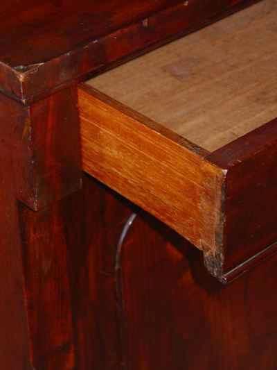 English Antique Victorian Mahogany Credenza Cabinet Server